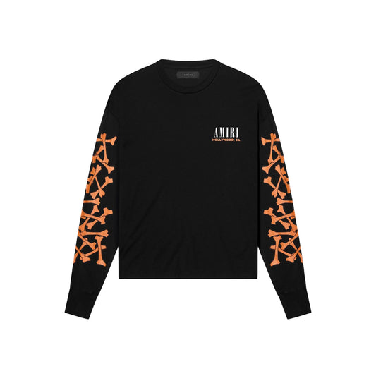 AMIRI BONES LS TEE BLACK/ORANGE